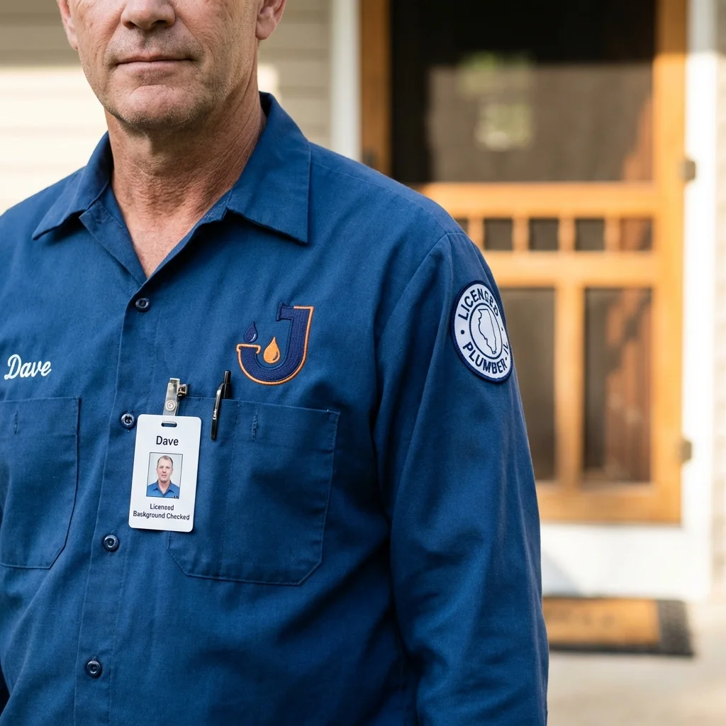 Licensed plumber showing ID badge in Benson, AZ