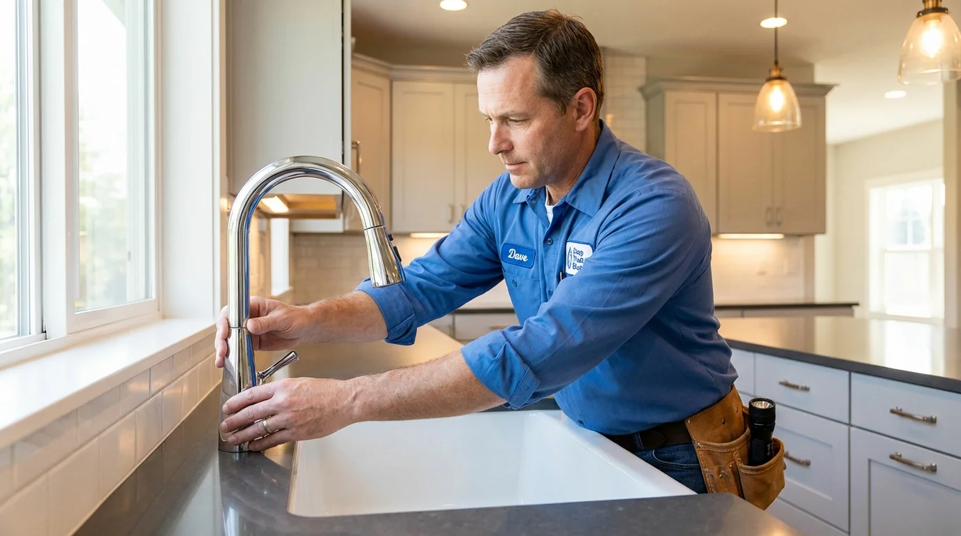 Kitchen faucet installation by Johns Plumbing LLC in Benson